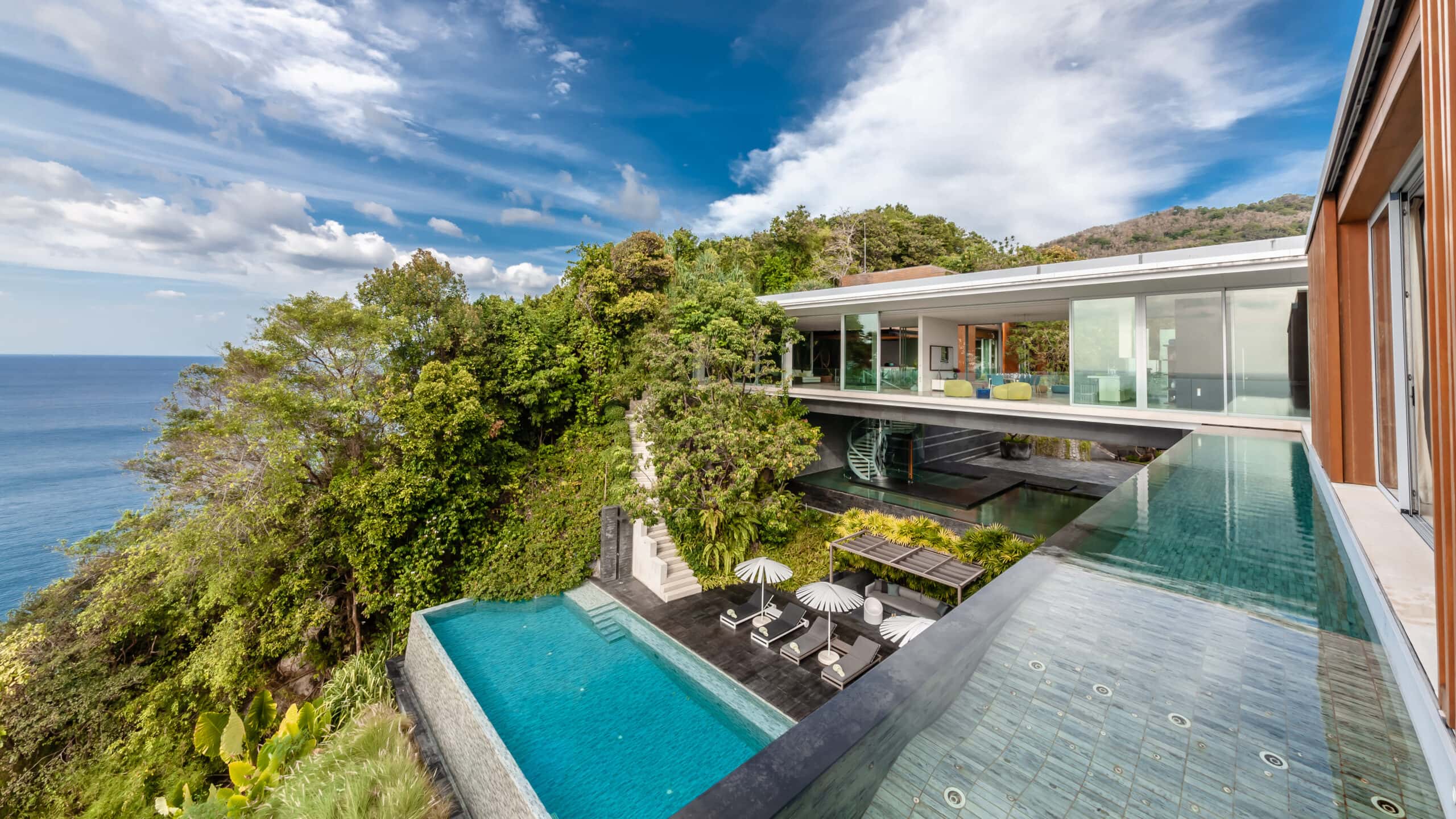 Villa Mayavee — cantilevered glass villa over the Andaman sea, Kamala, Phuket